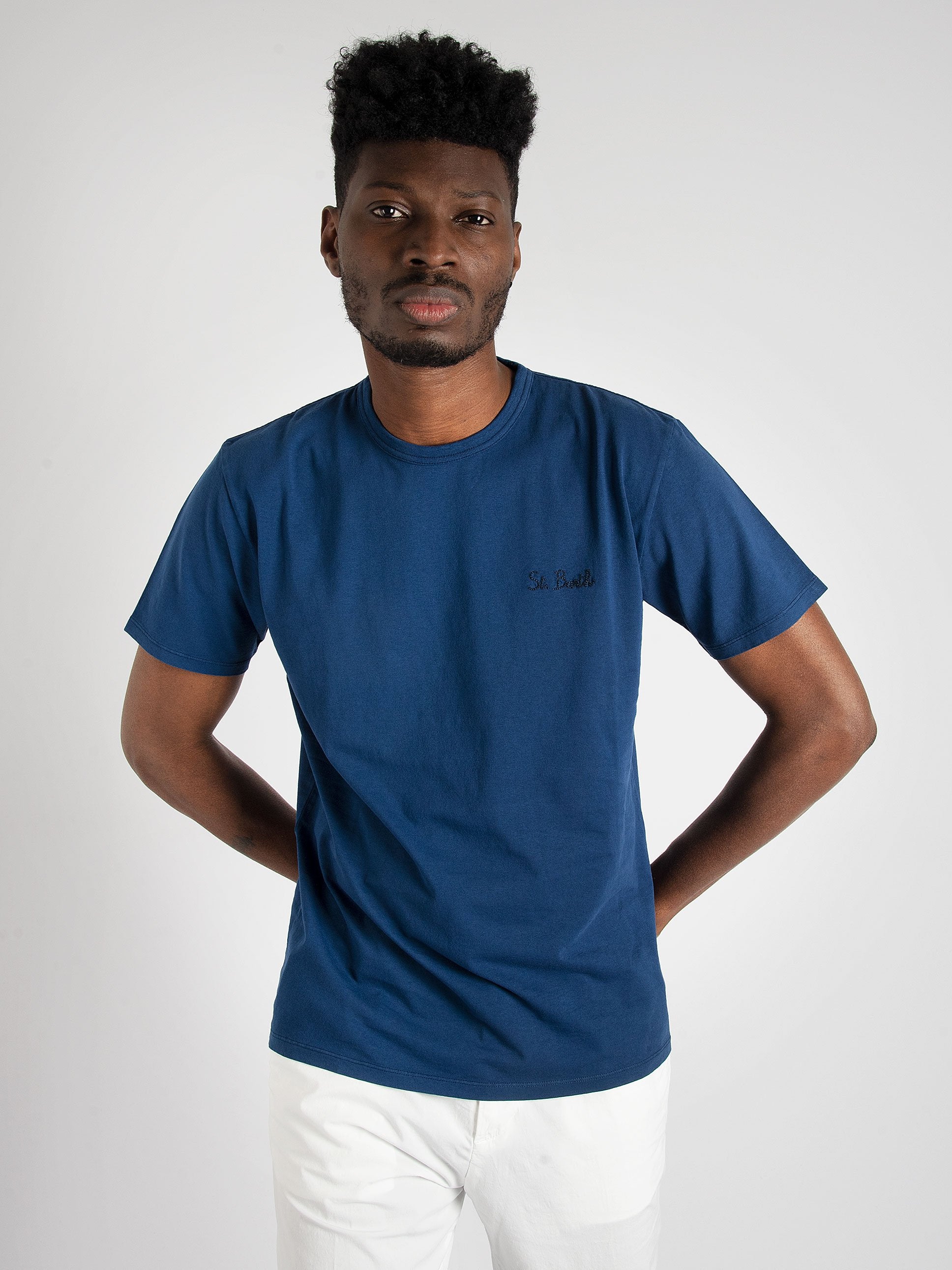 T-shirt 'Garment Dyed' - Blu