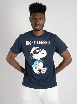 T-shirt 'Snoopy Night 61' - Blu