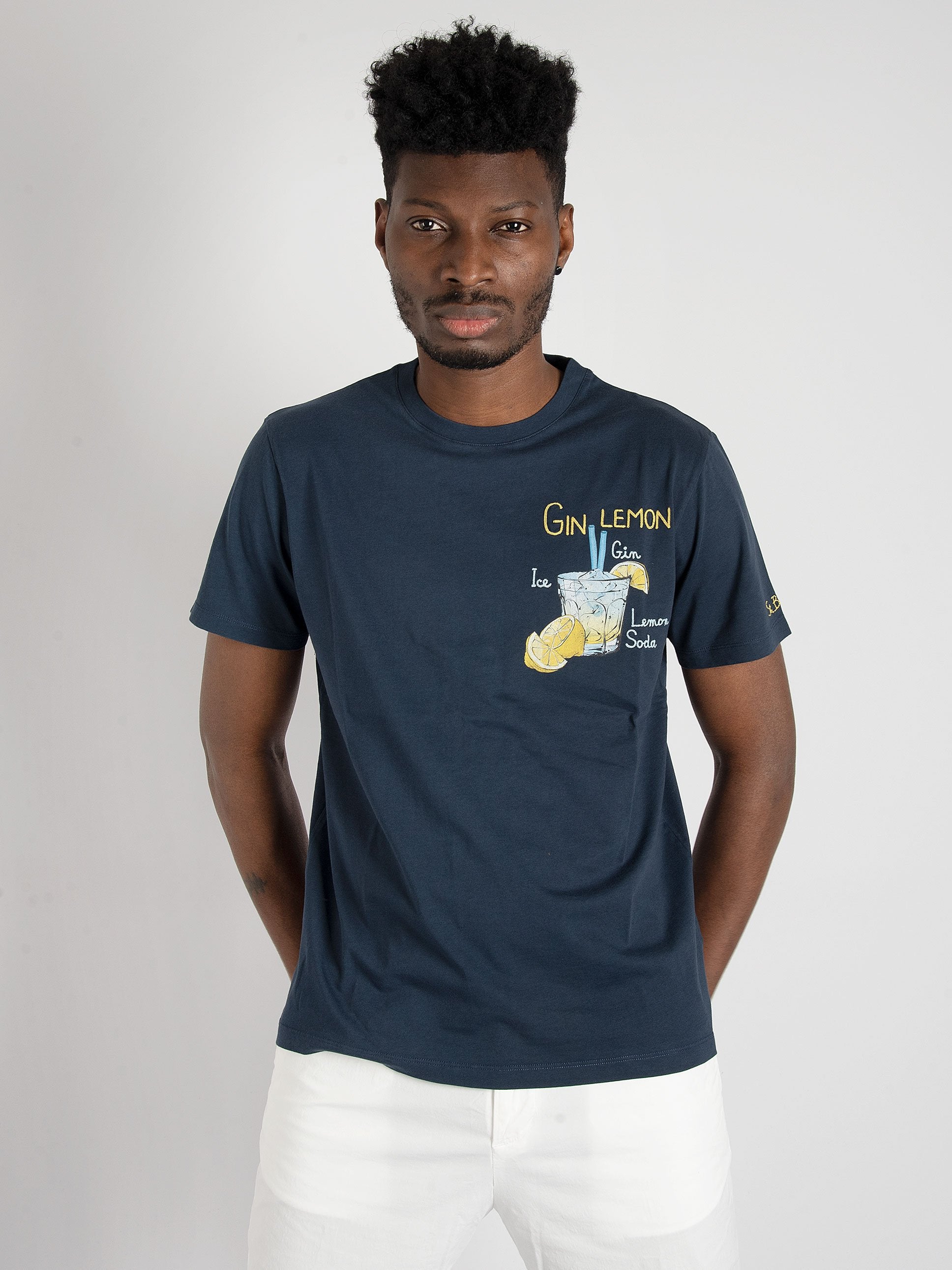 T-shirt 'Gin Lemon 61' - Blu