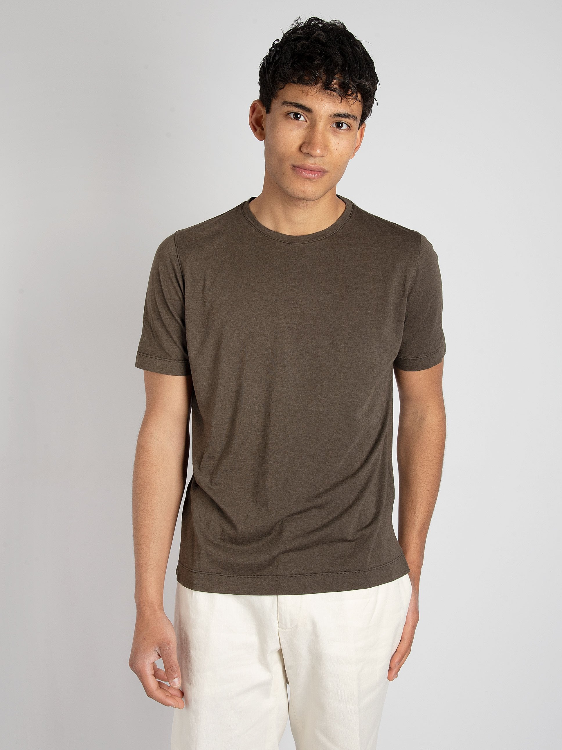 T-shirt Cotone Modal - Testa di moro