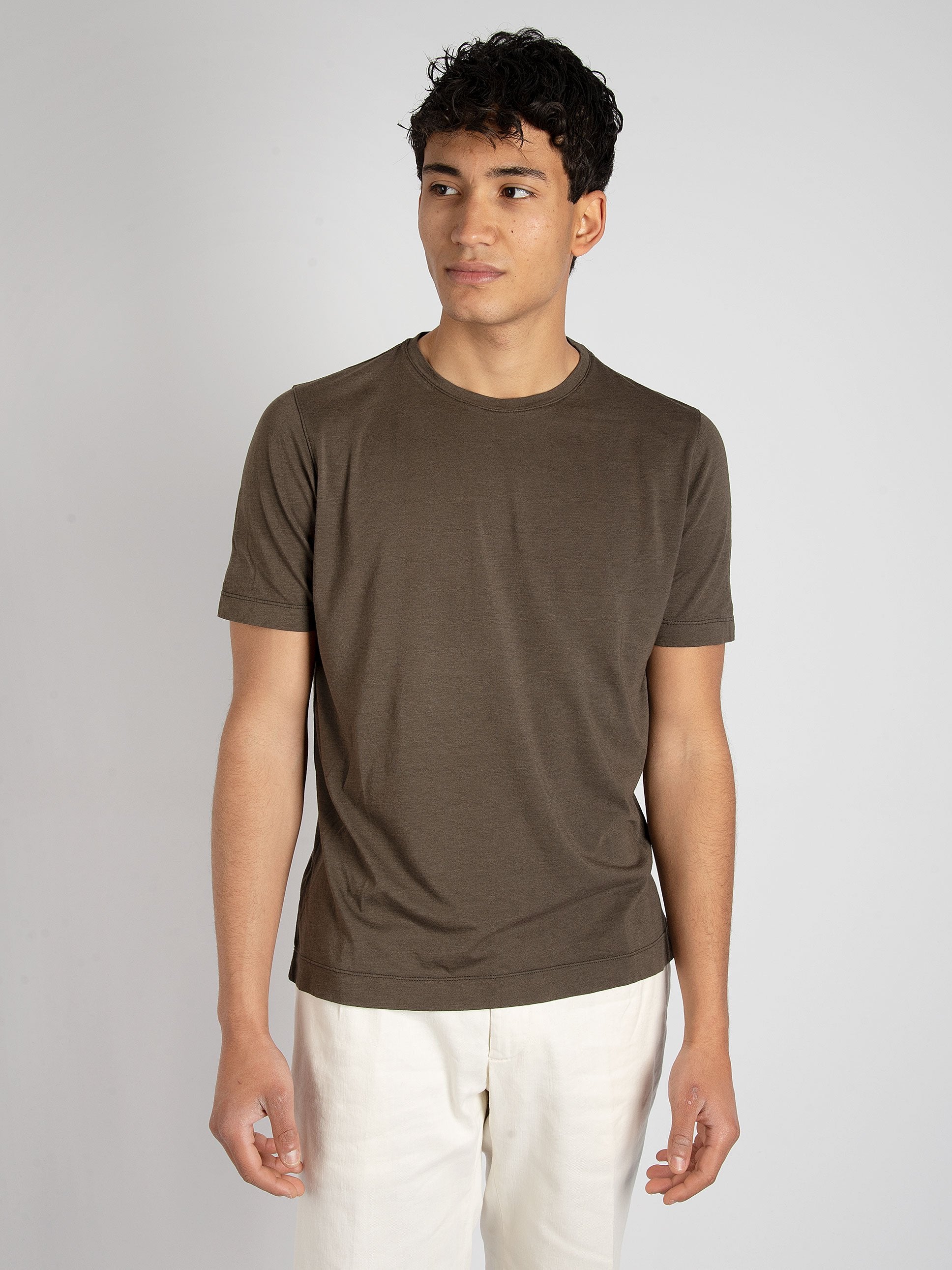 T-shirt Cotone Modal - Testa di moro