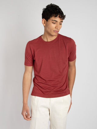 T-shirt Cotone Modal - Bordò