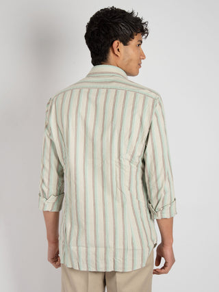 Camicia Righe - Verde/Beige