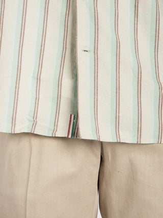 Camicia Righe - Verde/Beige