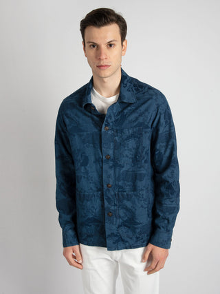 Overshirt  'Oriental' - Indaco