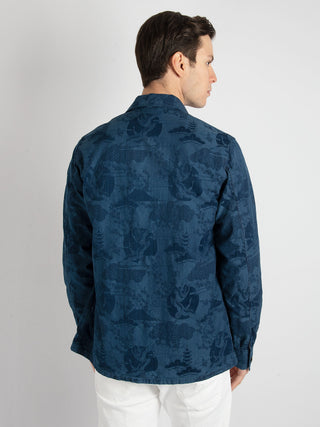 Overshirt  'Oriental' - Indaco