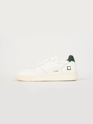 Sneakers' Court Mono White-Green' - Bianco/Verde