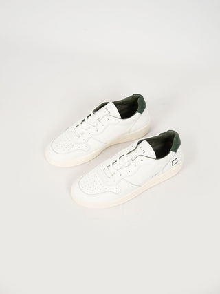 Sneakers' Court Mono White-Green' - Bianco/Verde