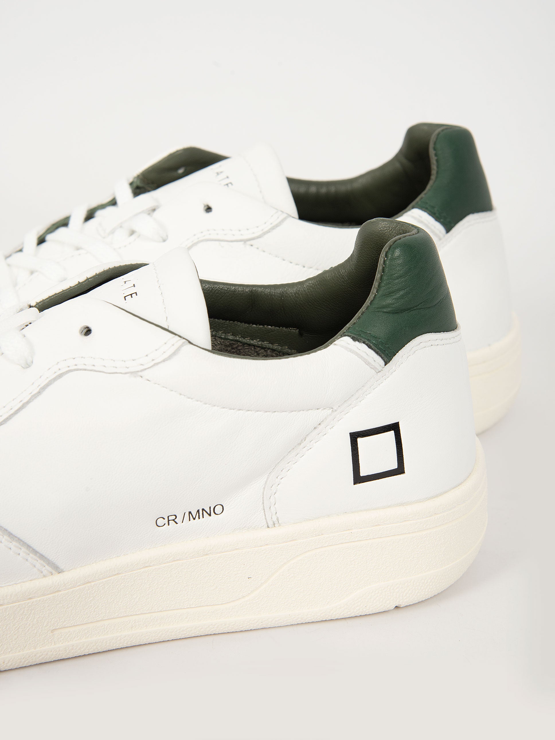Sneakers' Court Mono White-Green' - Bianco/Verde