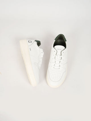 Sneakers' Court Mono White-Green' - Bianco/Verde