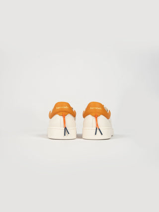 Sneakers Guga Pelle - Bianco/Arancio