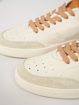 Sneakers Guga Pelle - Bianco/Arancio