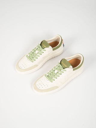 Sneakers Guga Pelle - Bianco/Verde