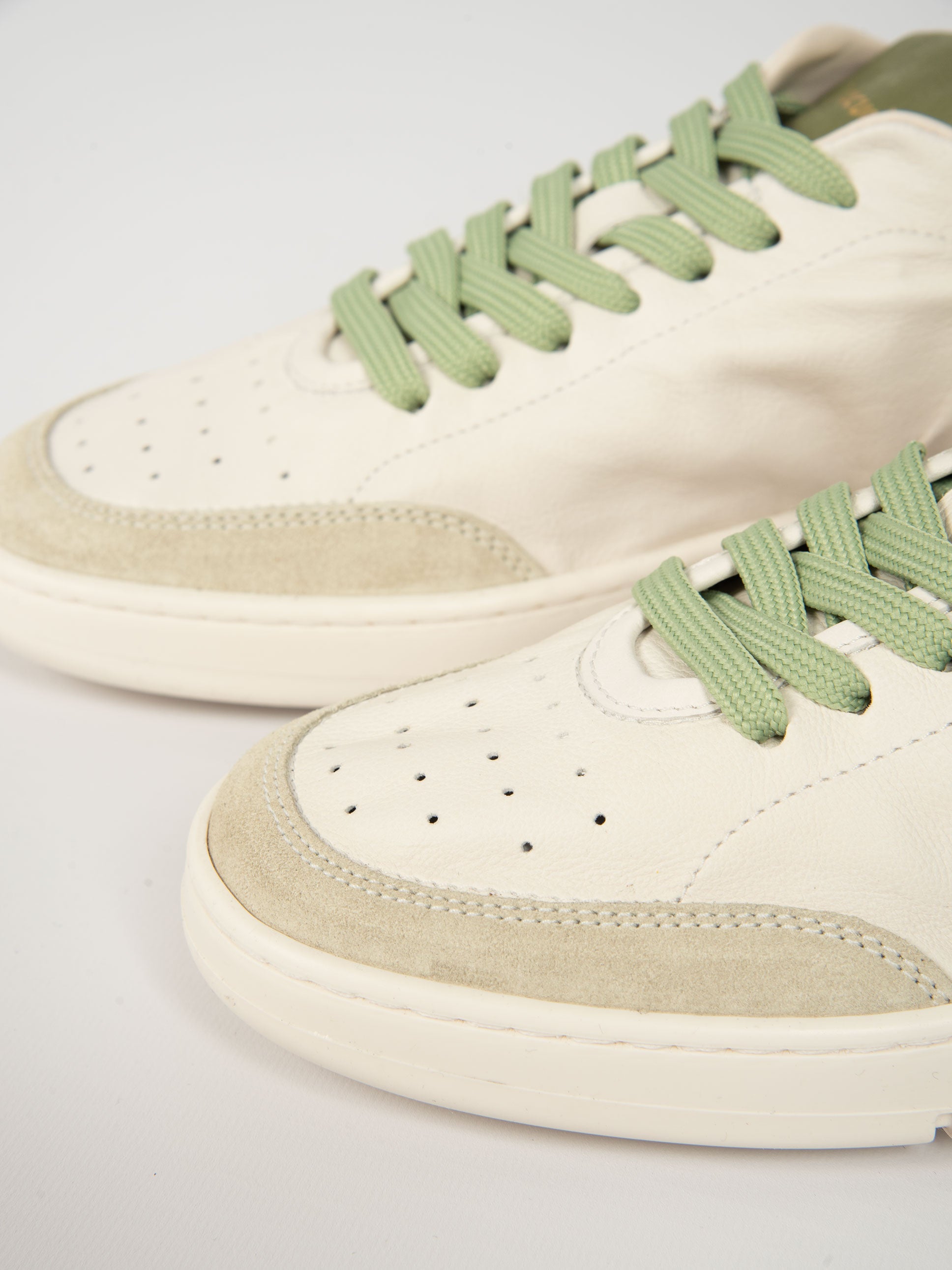 Sneakers Guga Pelle - Bianco/Verde