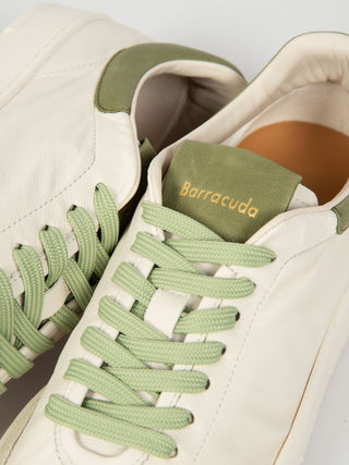 Sneakers Guga Pelle - Bianco/Verde