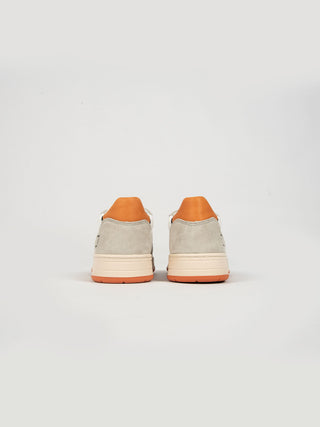 Sneakers Court Leather - Bianco/Arancio