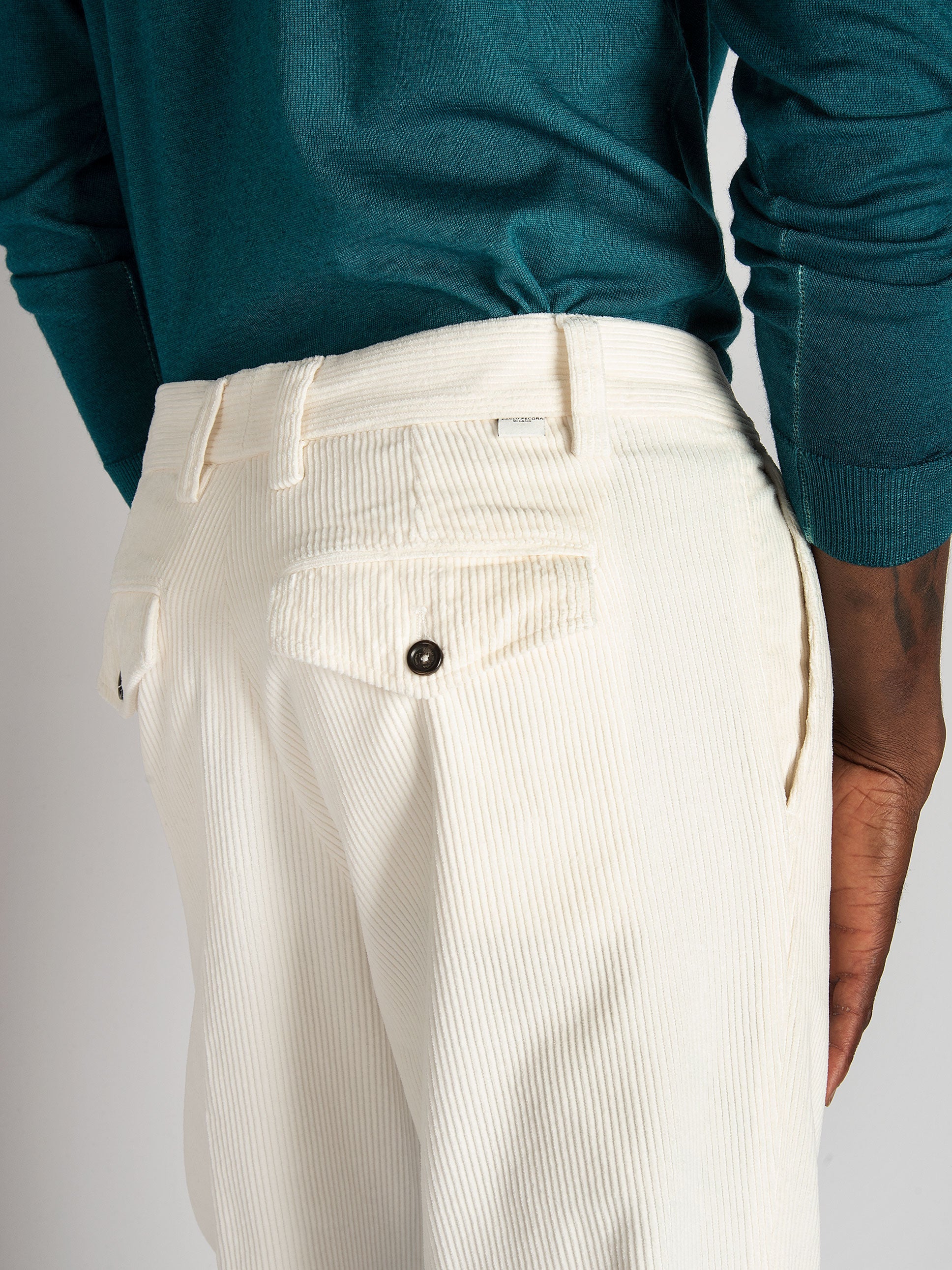 Pantalone Velluto Pences - Bianco