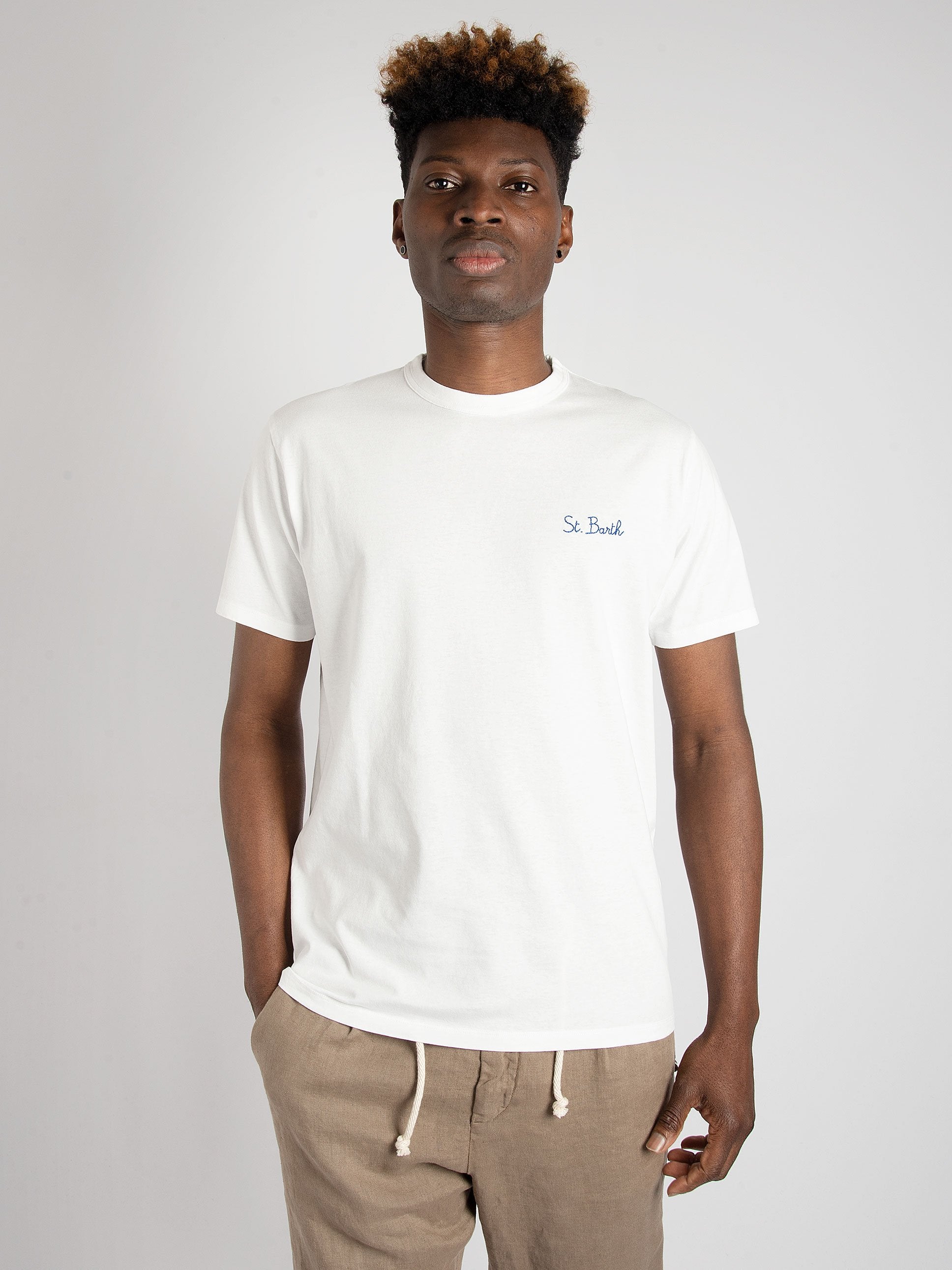 T-shirt 'Garment Dyed' - Bianco