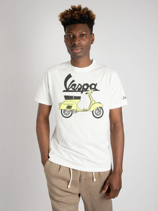 T-shirt 'Vespa Outline' - Bianco