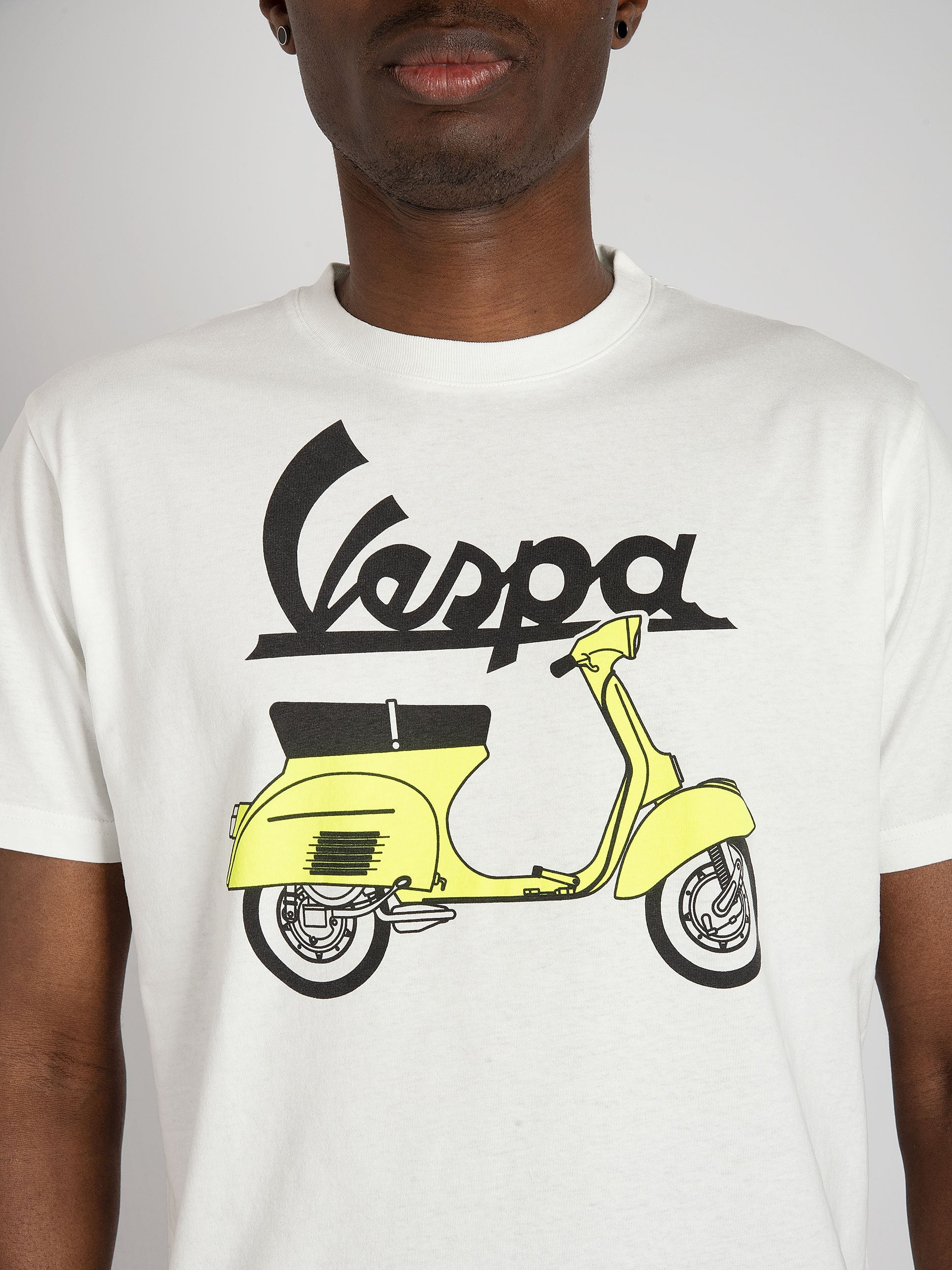 T-shirt 'Vespa Outline' - Bianco