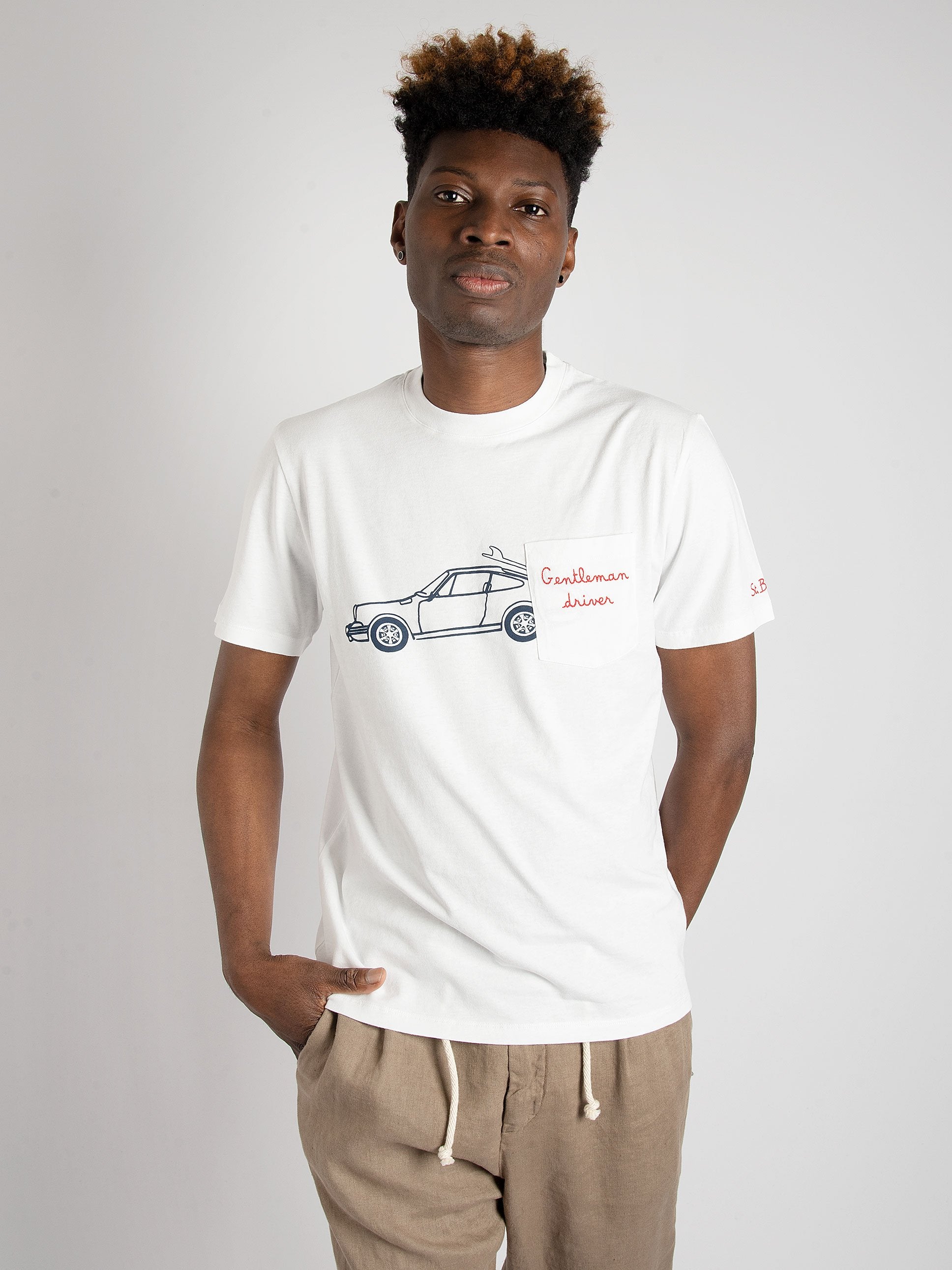 T-shirt 'Gentle Driver' - Bianco