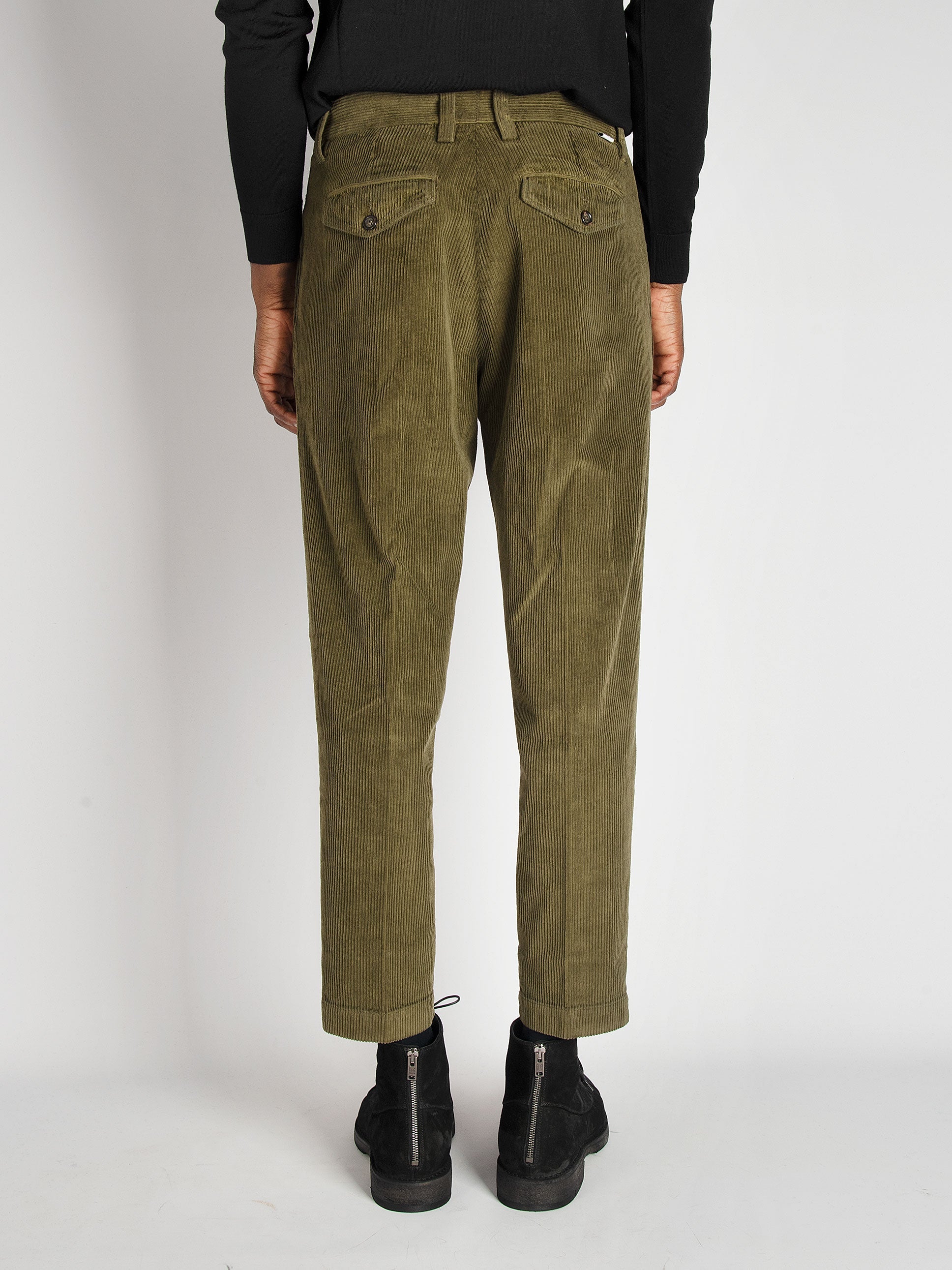 Pantalone Velluto Pences - Verde Militare