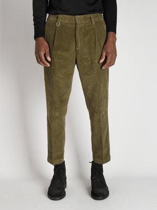 Pantalone Velluto Pences - Verde Militare