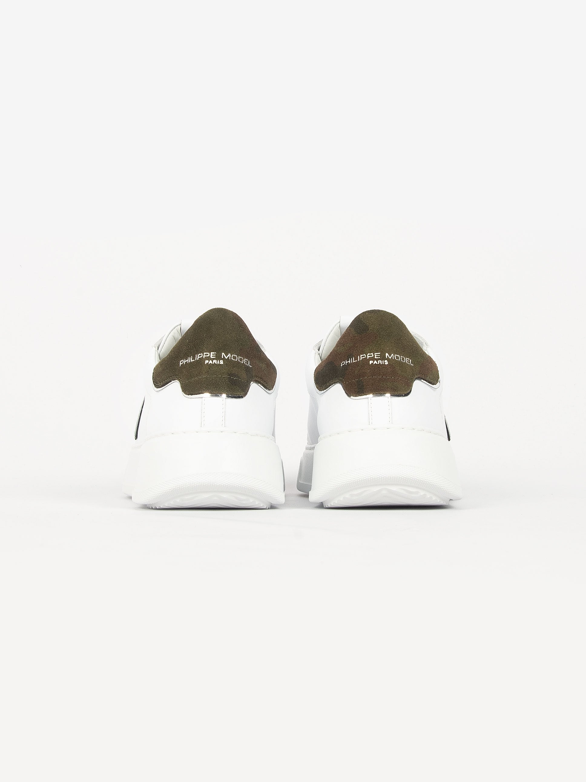 Sneakers 'Temple Veau' Camouflage - Bianco/Militare