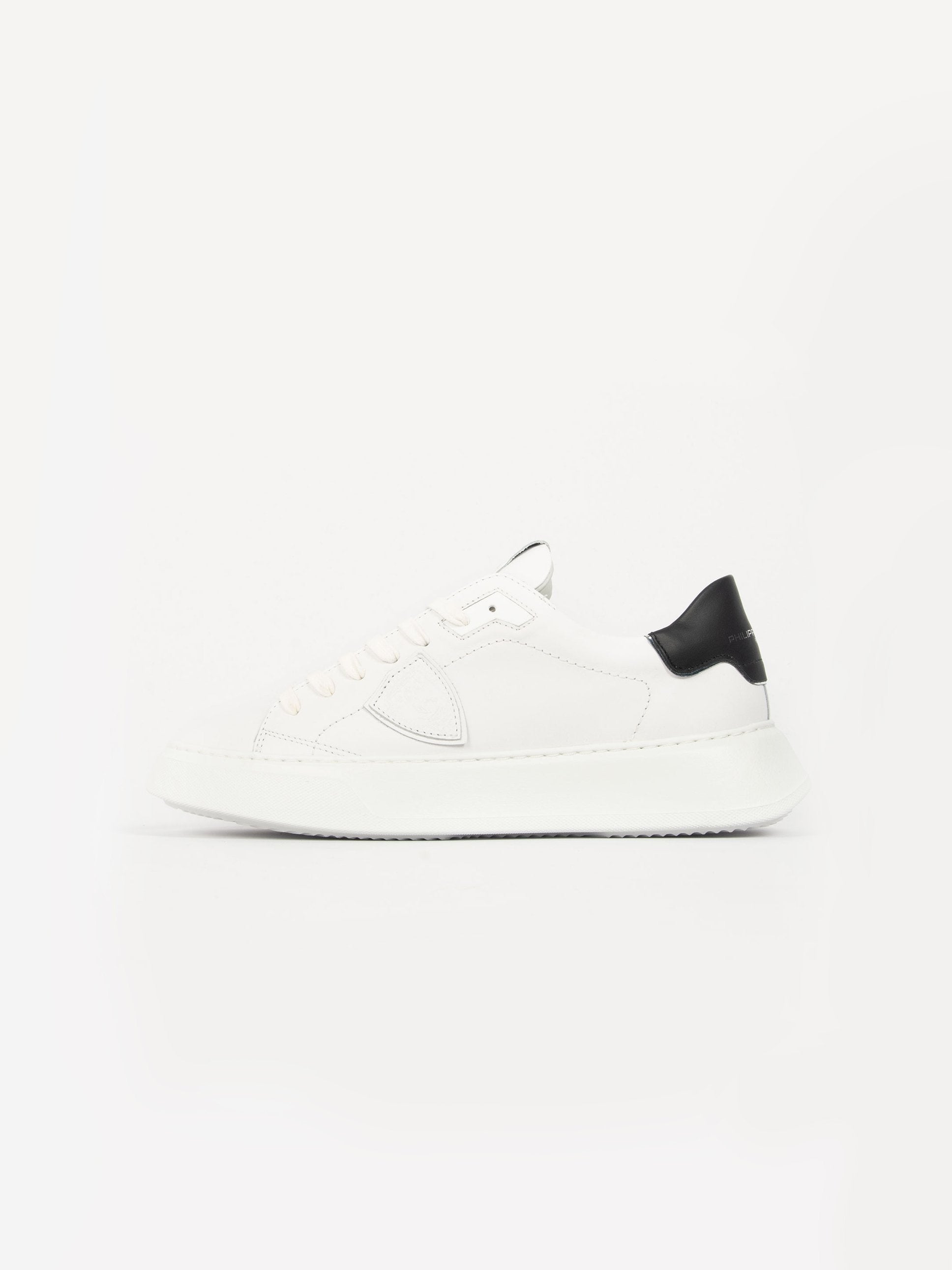 Sneakers 'Temple Low Veau' - Bianco/Nero