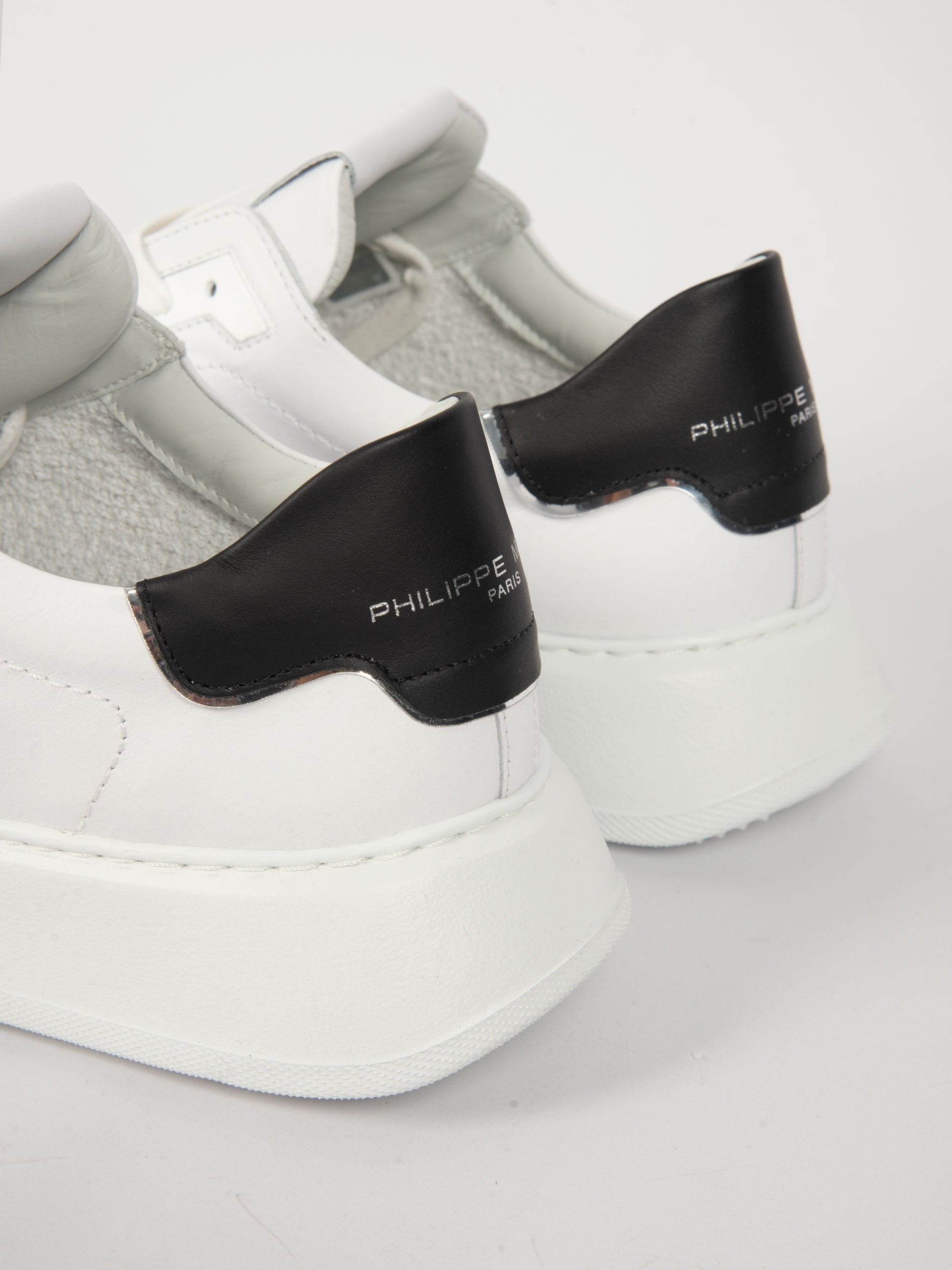 Sneakers 'Temple Low Veau' - Bianco/Nero