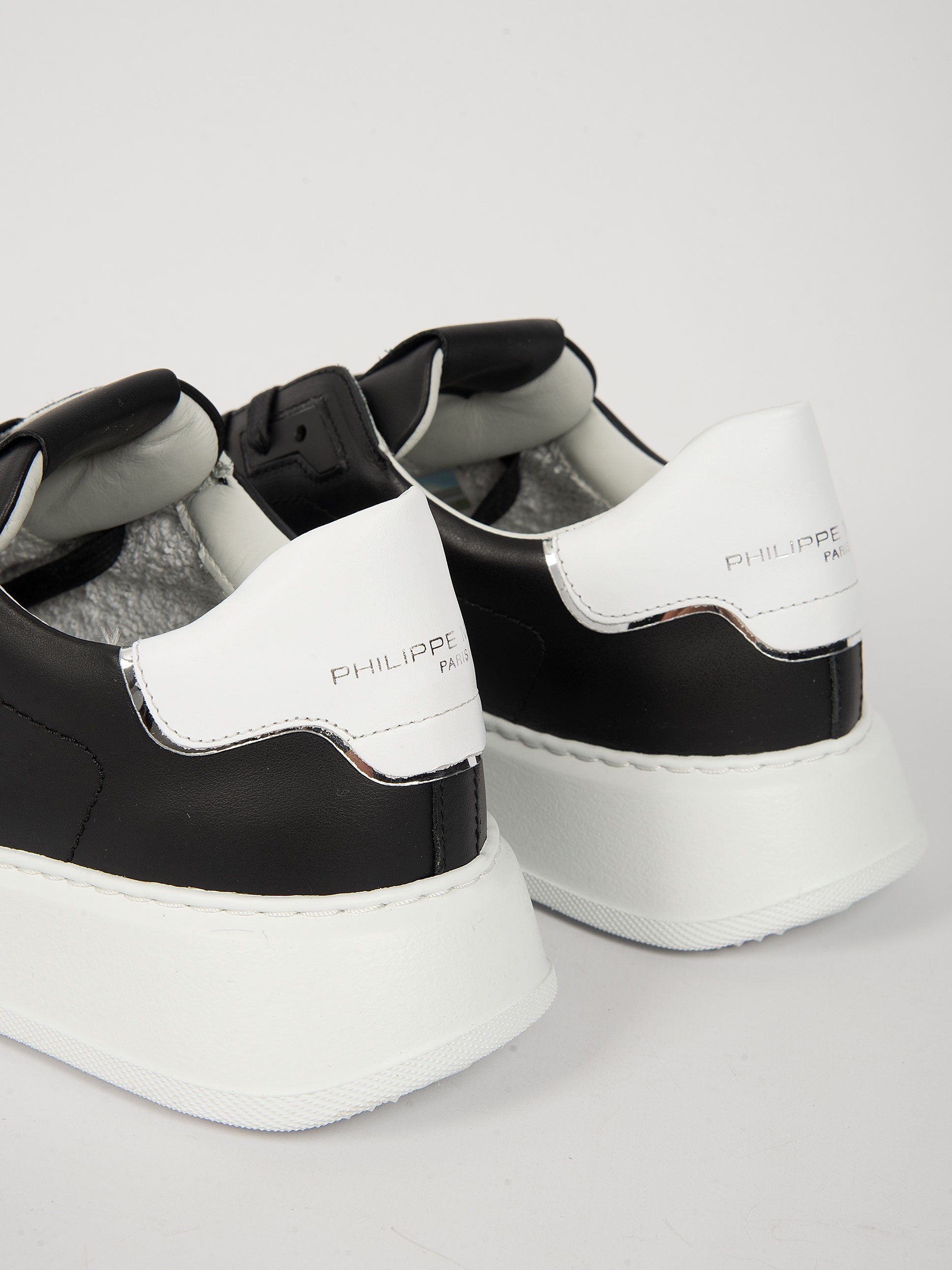 Sneakers 'Temple Low Veau' - Nero/Bianco