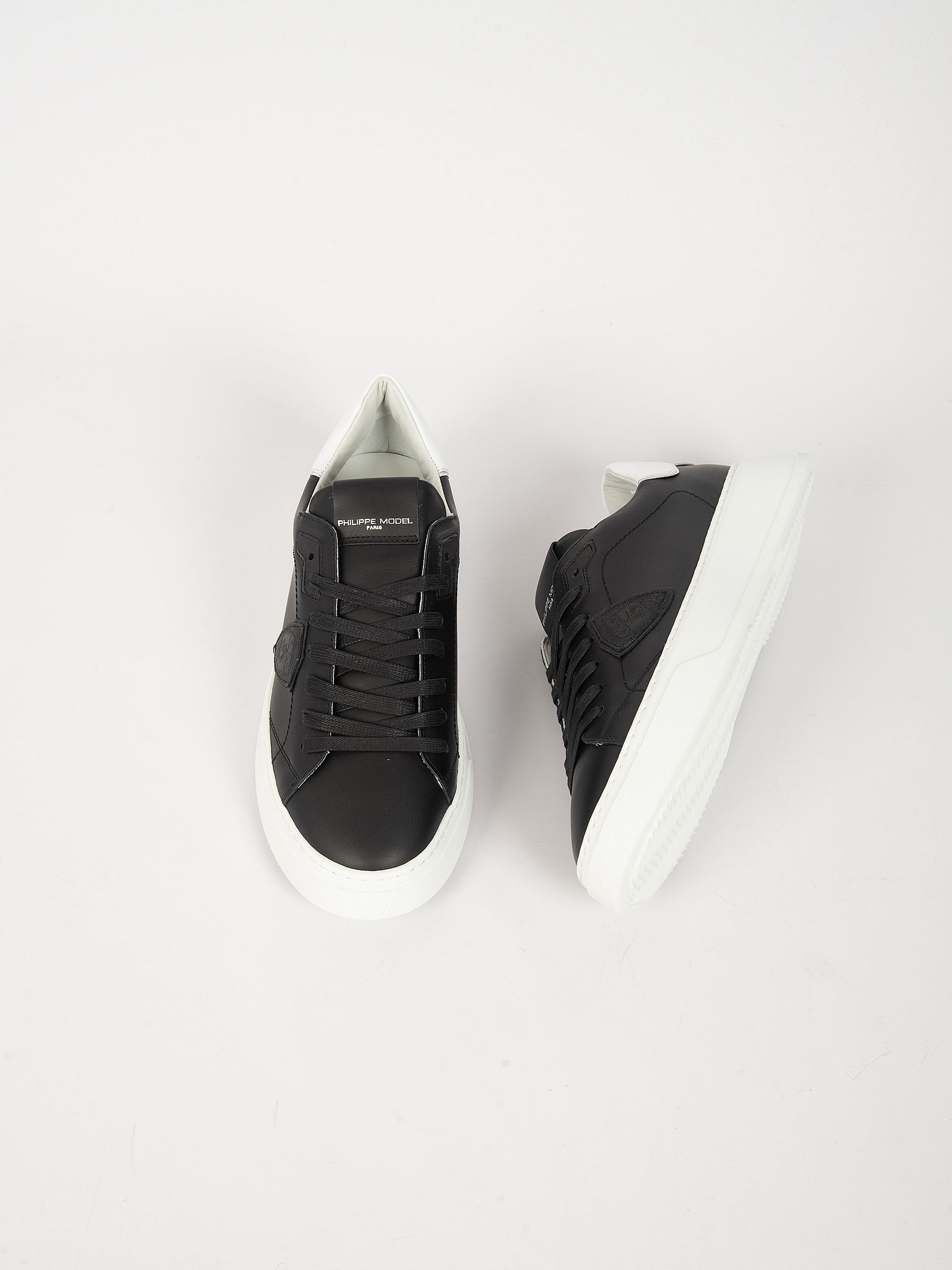 Sneakers 'Temple Low Veau' - Nero/Bianco