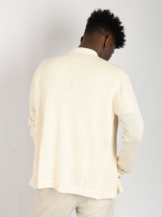 Cardigan in Lino- Crema