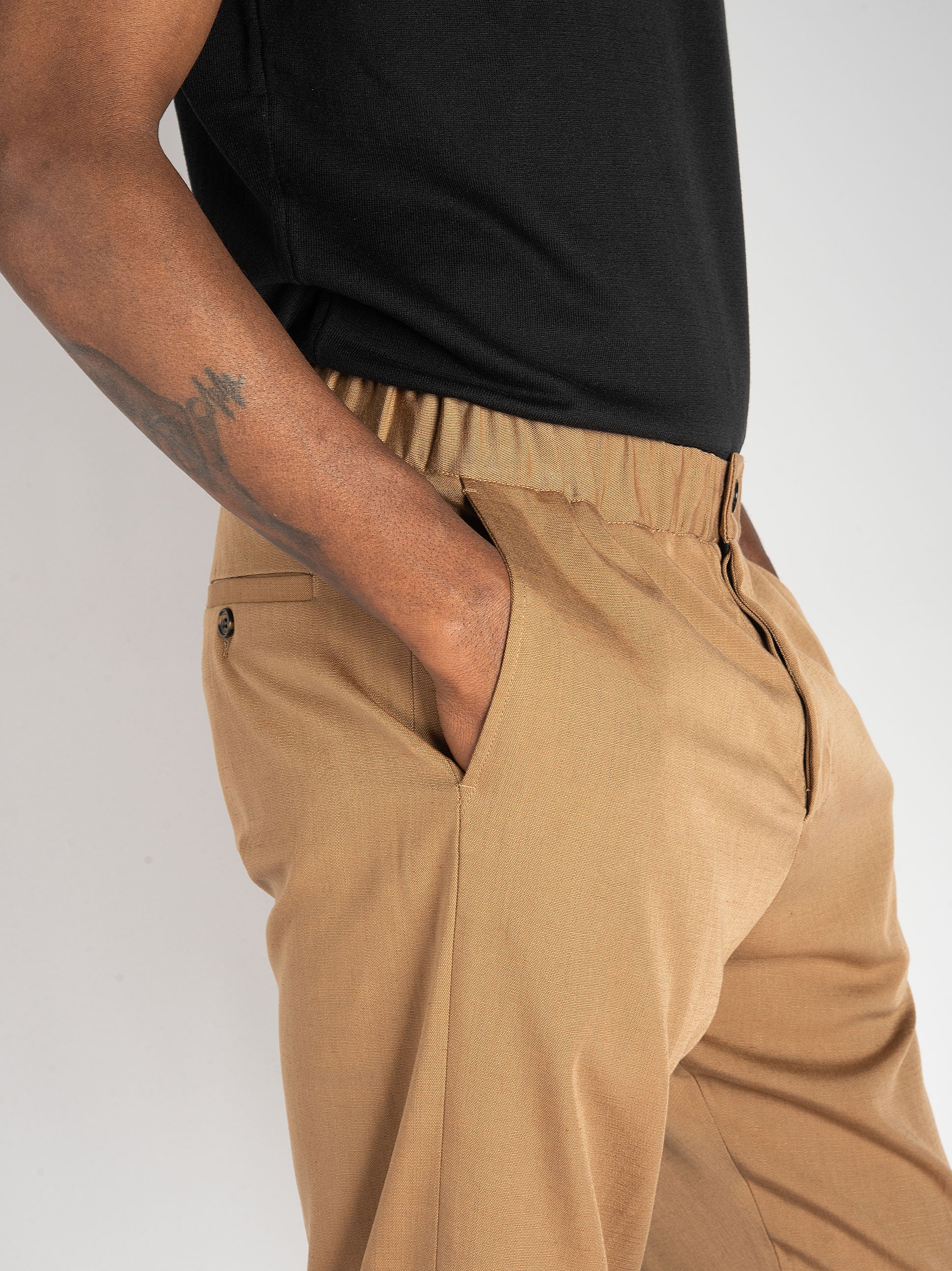 Pantalone Lyocell - Tabacco