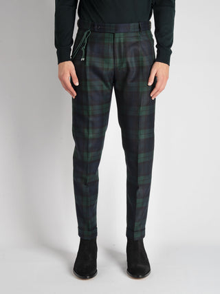 Pantalone 'Retro' Blackwatch - Blu/Verde