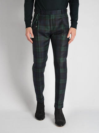 Pantalone 'Retro' Blackwatch - Blu/Verde