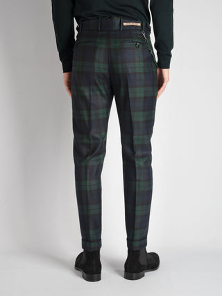 Pantalone 'Retro' Blackwatch - Blu/Verde