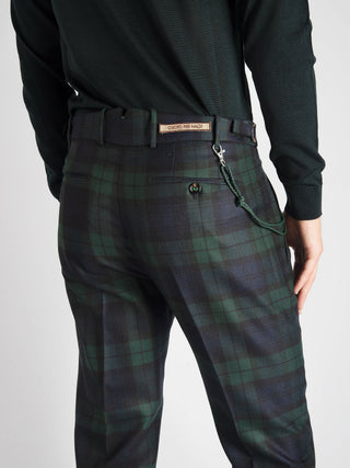 Pantalone 'Retro' Blackwatch - Blu/Verde