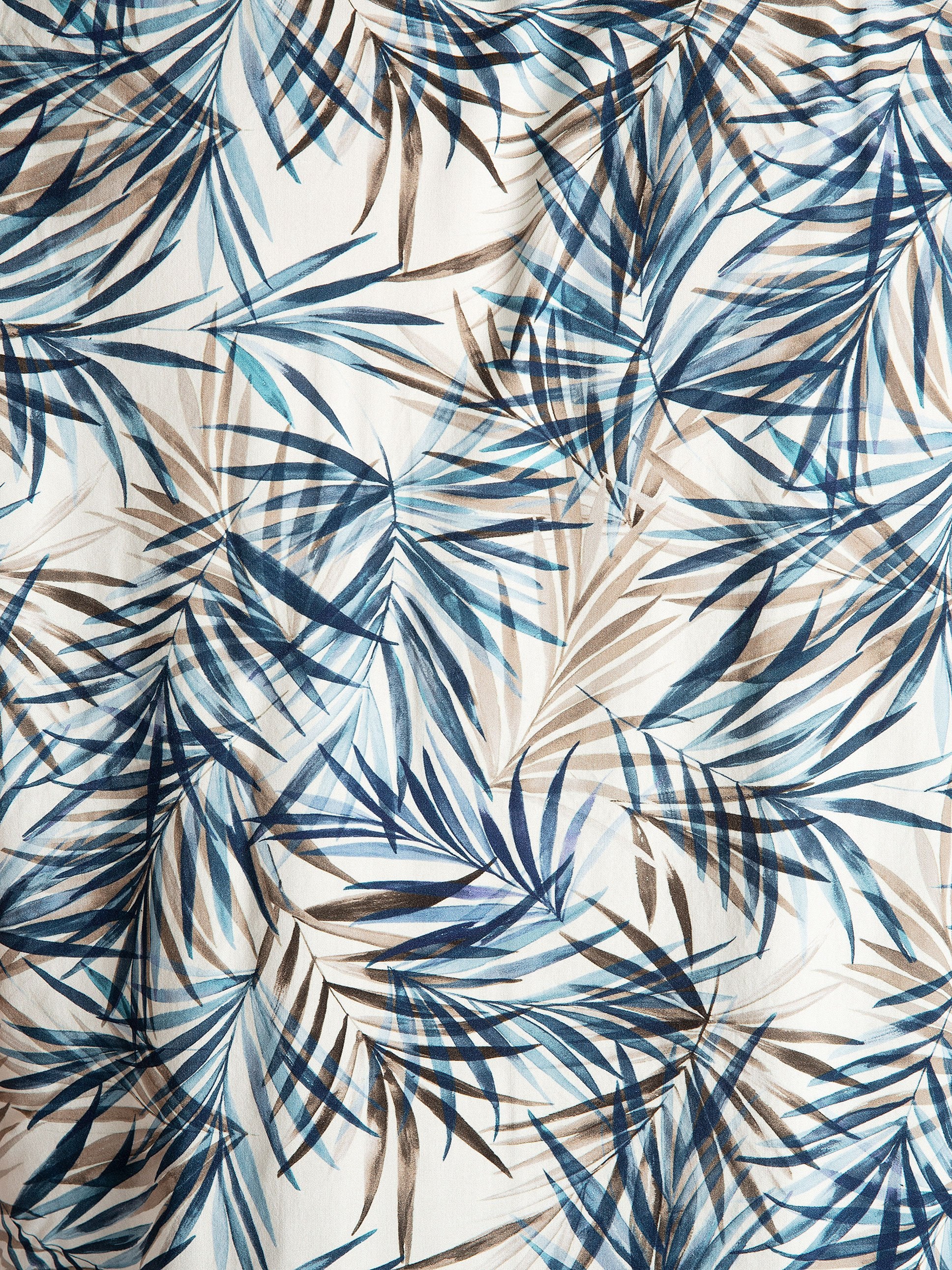 Camicia Tropicale - Bianco/Blu