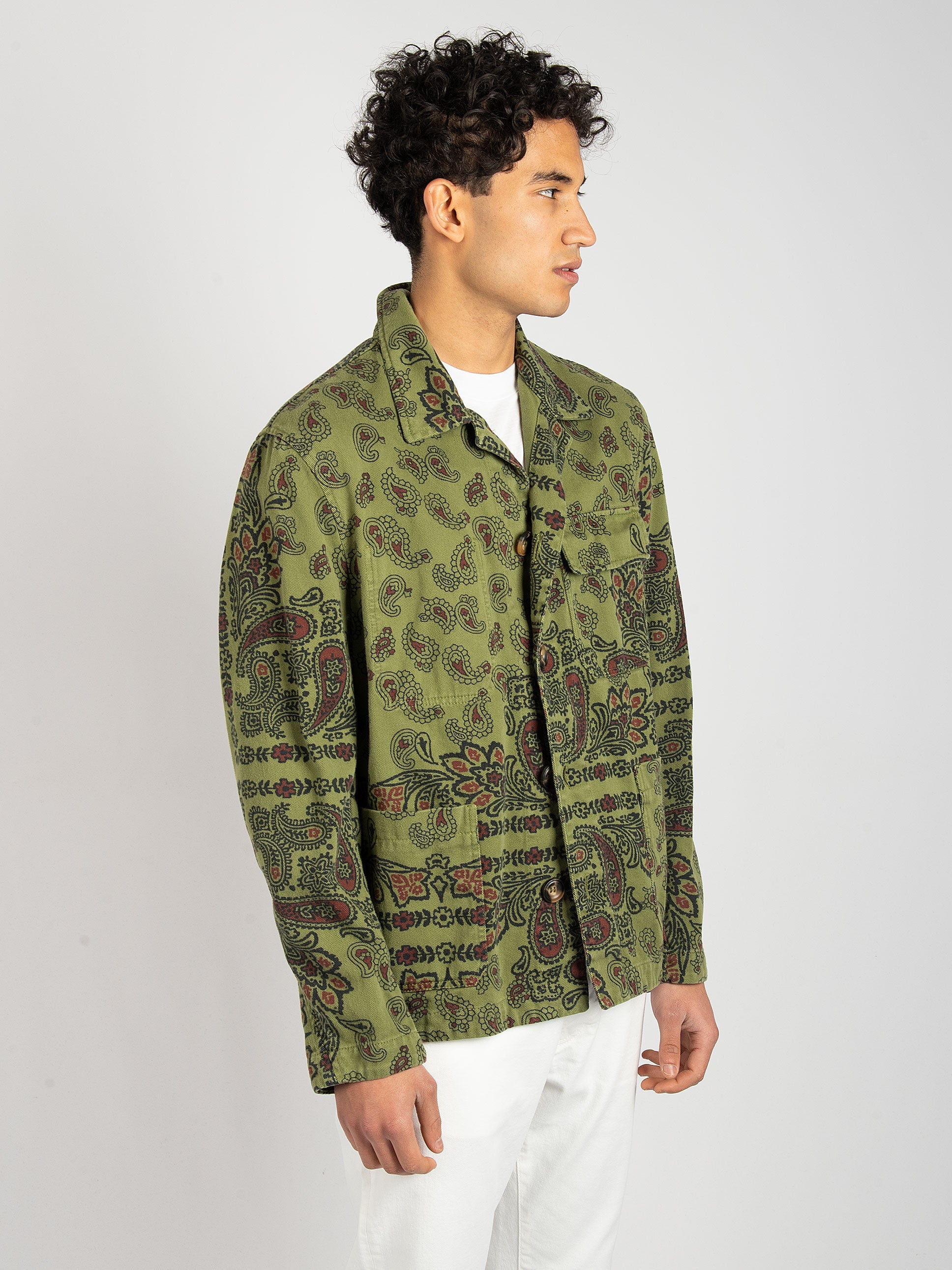 Giacca Camicia "Mustang"  - Verde