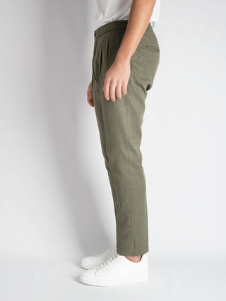 Chino 'Leisure II' Lino/Cotone - Verde