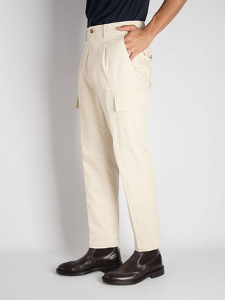 Pantalone Cargo - Ecru