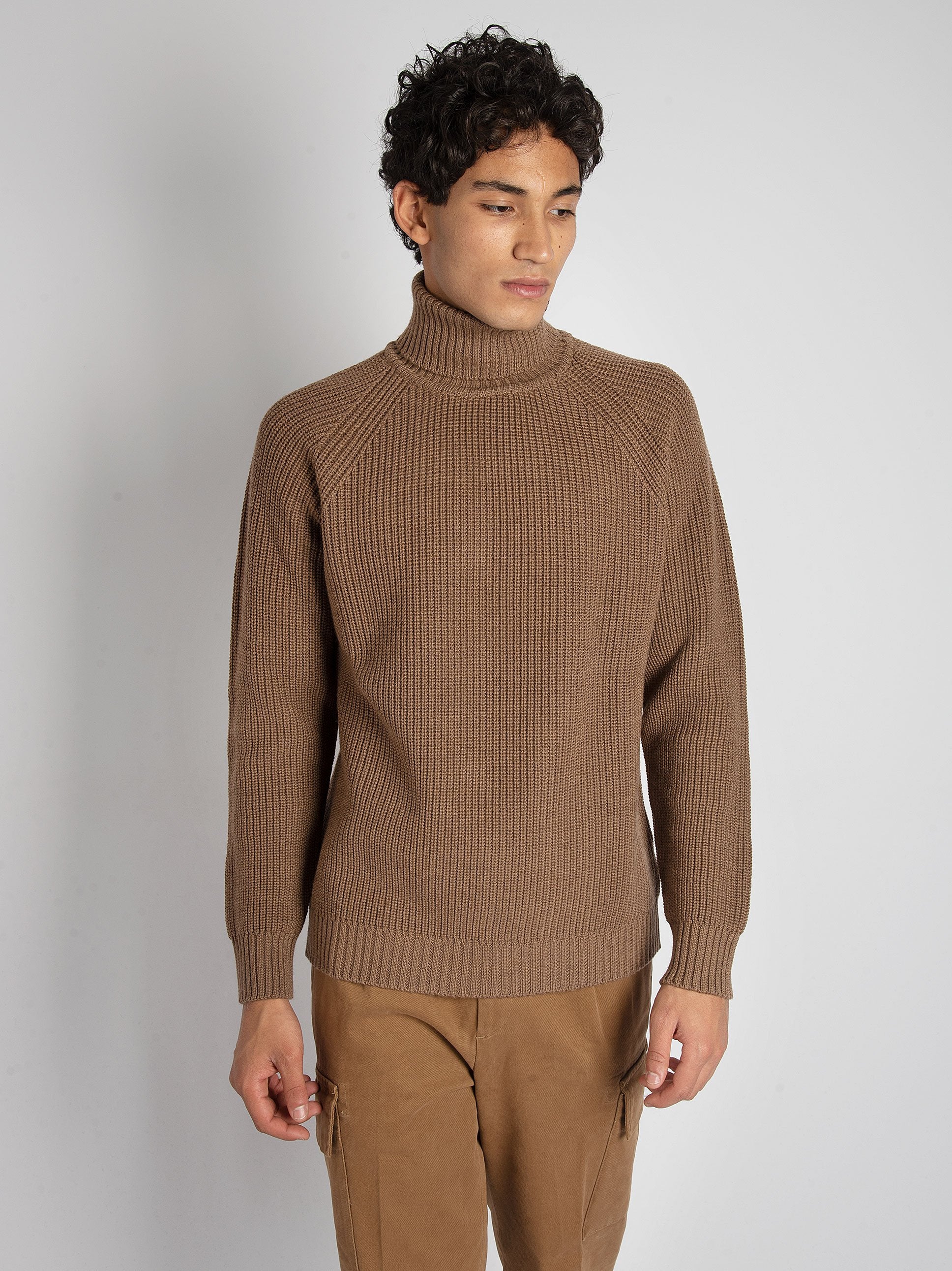 Maglione Uomo Lana Uomo Dolcevita Uomo Di Marca FILIPPO Cammello