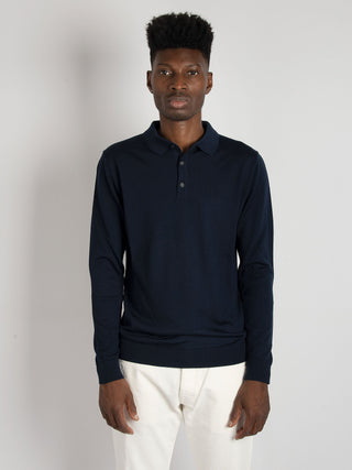 Maglia Polo Merinos - Blu Notte