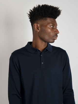 Maglia Polo Merinos - Blu Notte