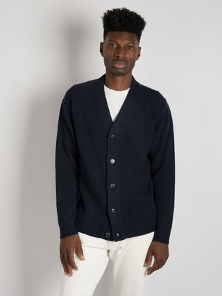 Maglia Cardigan Cashmere - Blu