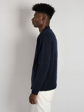 Maglia Cardigan Cashmere - Blu