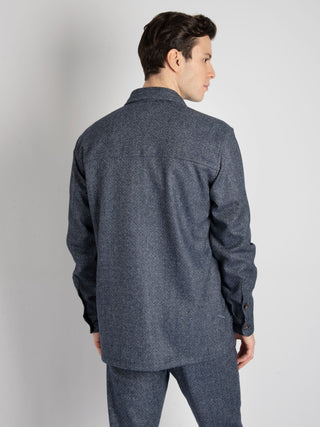 Over Shirt 'S.Monti' Spinata - Blu