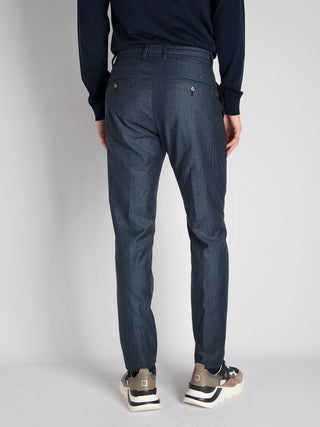 Pantalone 'S.Mitte' Pied de Poule - Blu