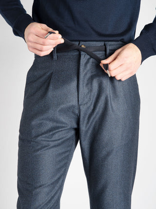 Pantalone 'S.Mitte' Pied de Poule - Blu